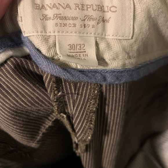 Banana Republic Dress Pants Brown and Cream Pinstripe 30x32 - Picture 4 of 4